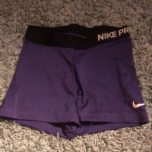 Purple Nike Pro Spandex
